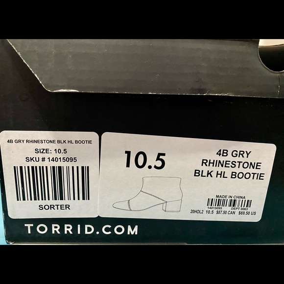 💎👢Torrid RHINESTONE BLOCK HEELED BOOTS! 👢 💎 - Picture 6 of 6
